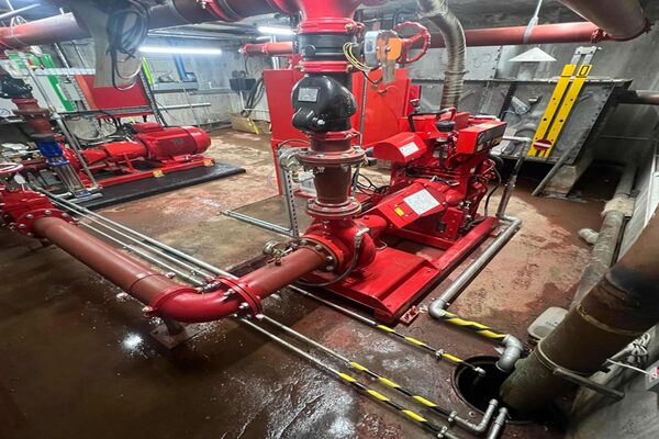 Diesel fire pump installation in scotland under challenging conditions